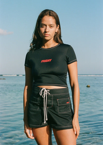 Amber in Black Classic Boardies Black